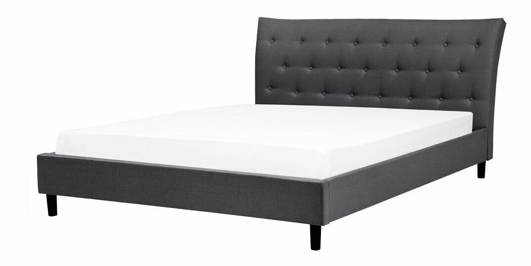 Manželská posteľ 160 cm SANTORI (s roštom) (tmavosivá)