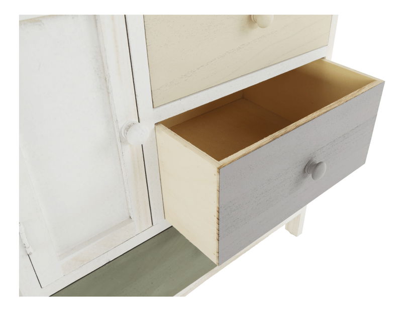 Komoda Minua (biela + viacfarebné)