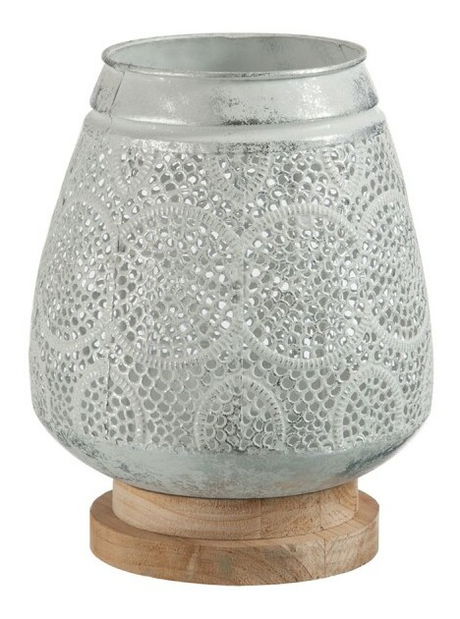 Svietnik Jolipa Silky Boho (18x18x23cm) (Biela)