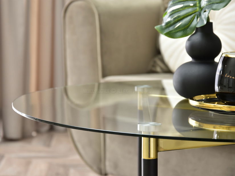 Dohányzóasztal Ontario (fekete márvány + fekete)