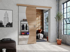 Klizna vrata Zlunota 70 (hrast sonoma + ogledalo)