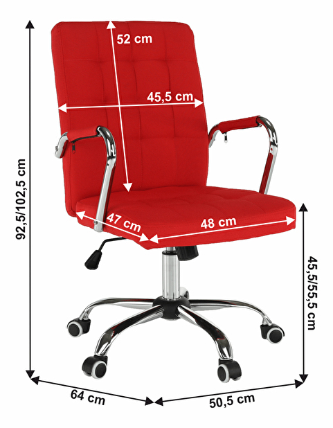Uredska fotelja Moargan (crvena) 