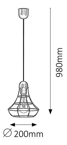 Viseća svjetiljka Ramsey 4649 (crna)