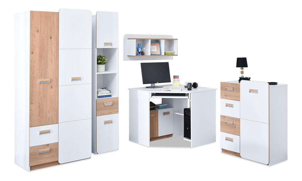 Mobilier cameră studenți Clerigo 05 (alb)