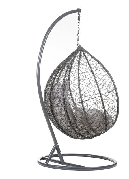 Závesné kreslo Cleopatra (tmavosivá + svetlosivá)