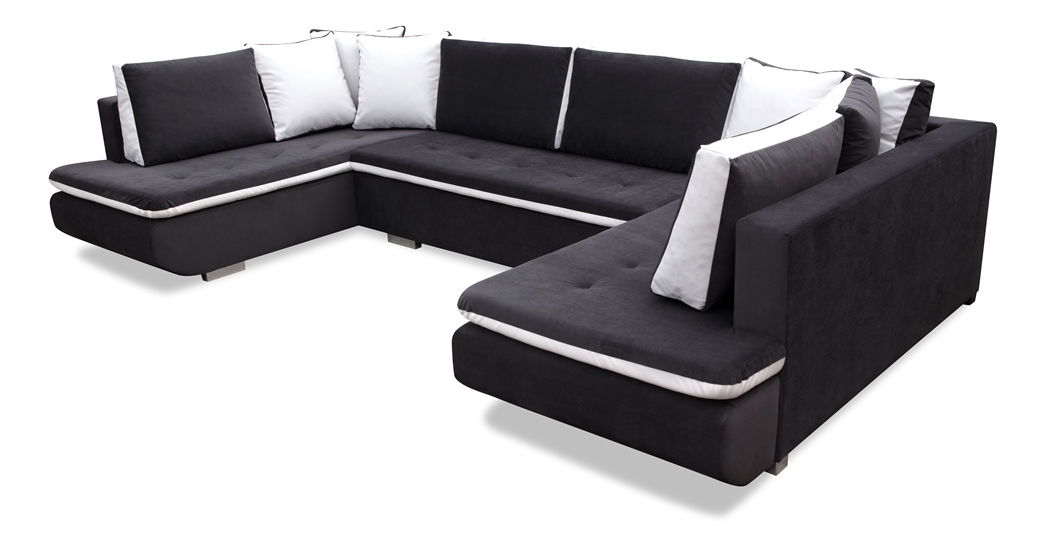 Colțar în formă de U Arleen U (gri + Alb)