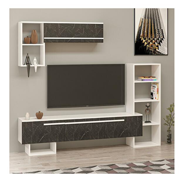 Mobilier living Vipado (alb + negru) 