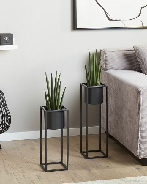 Virágtartó állvány 50 cm Idrie (fekete)