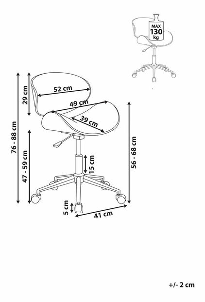 Kancelárske kreslo Randam (biela)