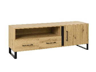 TV asztal/szekrény Filippa F6 (artisan tölgy + fekete) *kiárusítás