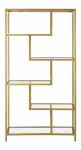 Regál Byat 30 (zlatá + sklo)