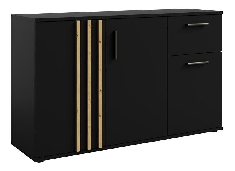 Comodă Tullin 2 (negru + stejar artisan)