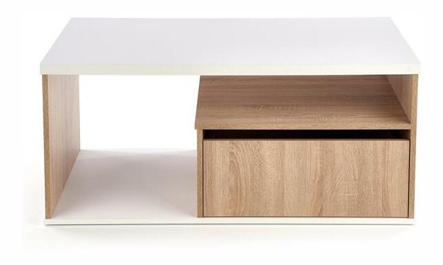 Dohányzóasztal Perenna (szonoma tölgy + fehér)