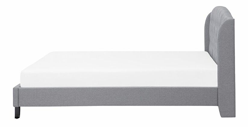 Manželská posteľ 140 cm BORD (s roštom) (sivá)