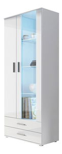 Vitrina Belario B6 (bijela + bijela sjajna)