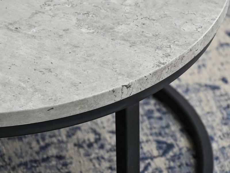 Dohányzóasztal Kolja Zest Xl (beton + fekete)