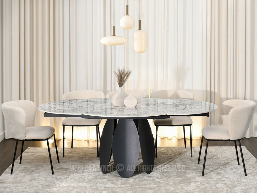 Blagovaonski stol Facilidades (siva + crna)