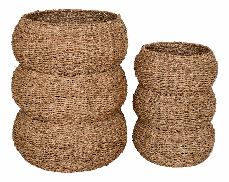 Set 2 ks prútených kvetináčov Svatina (prírodná)