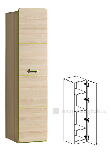 Skriňa Echo L2 zelená