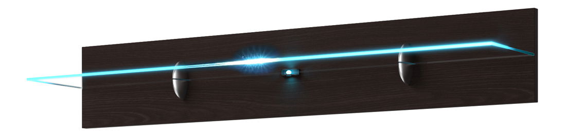 Polička Toft Typ 01 (wenge + sklo)