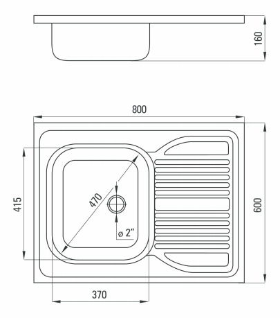 Set sudoper i baterija Tango Couple (sudoper 800x600) *outlet moguća oštećenja