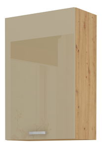 Dulap superior de bucătărie Arryn 60 G-90 1F (stejar artisan + capuccino lucios)