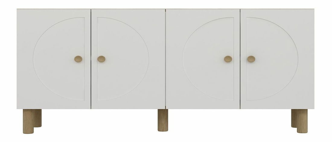 Komoda Incini (safirni hrast + bijela)