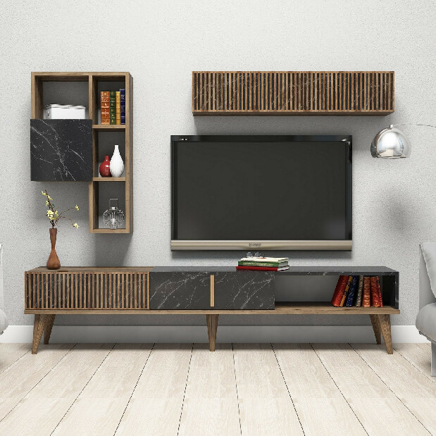 Mobilier living Michelle (Nuc + Negru)