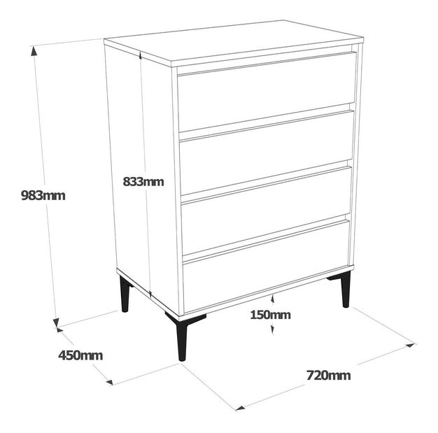 Cameră de studenți Levosi 7 (antracit) 