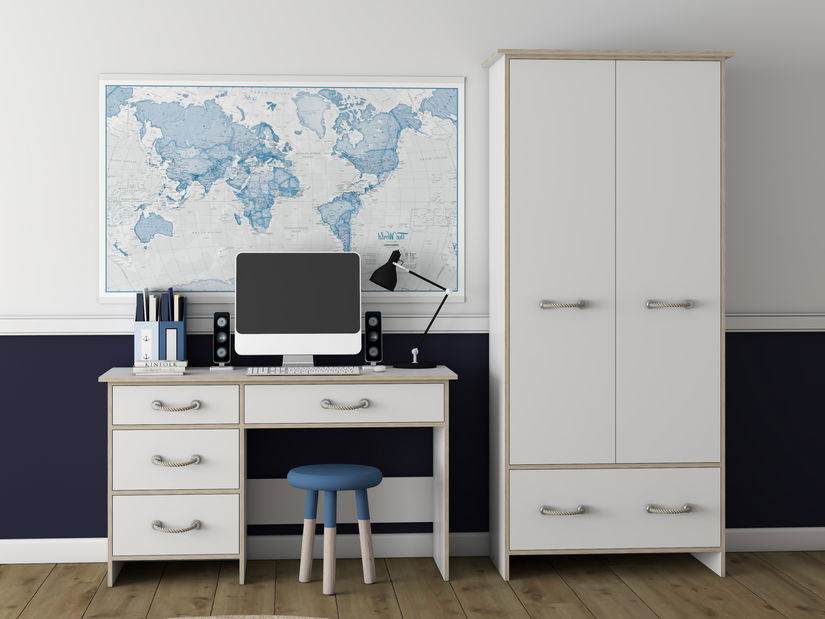 Komód Klaudia 02 (fehér + szonoma tölgy)