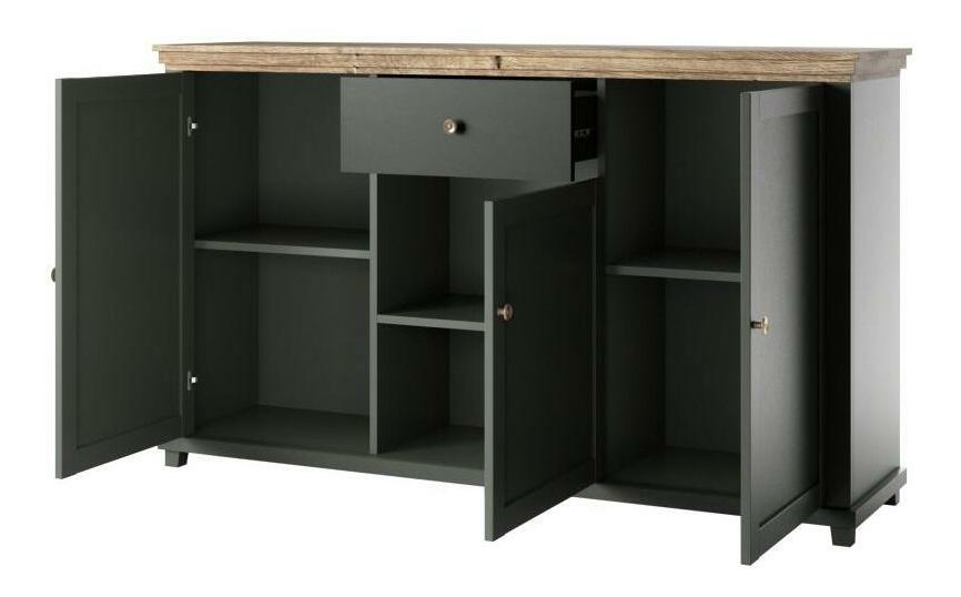Komoda Elvina Typ 47 (tamnozelena + hrast lefkas)