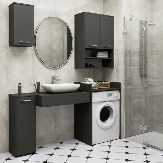 Kúpelňová skrinka na práčku Fritas (grafit)