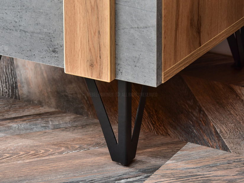 Mobilier living Suspendera SH09 (stejar + negru)