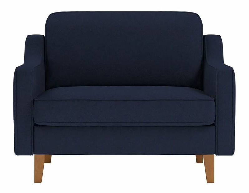 Kreslo Robia L (tmavomodrá + orech)