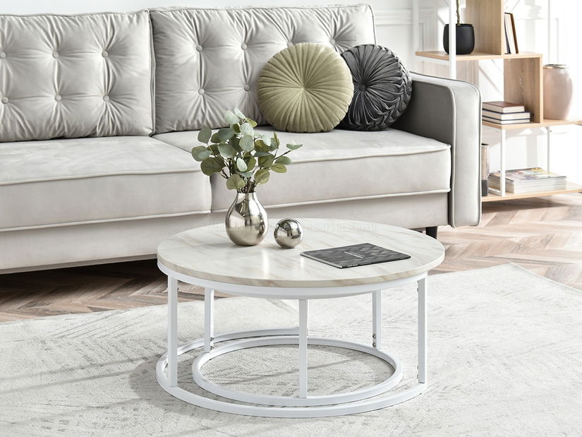 Konferenčný stolík Kolja Zest Xl (béžová + biela)