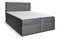 Pat matrimonial Boxspring 140 cm Orimis (gri)