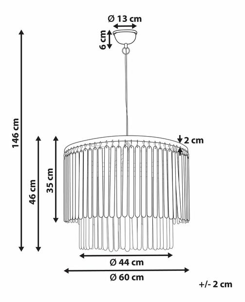 Függesztett lámpa Kaver (sötét fa)