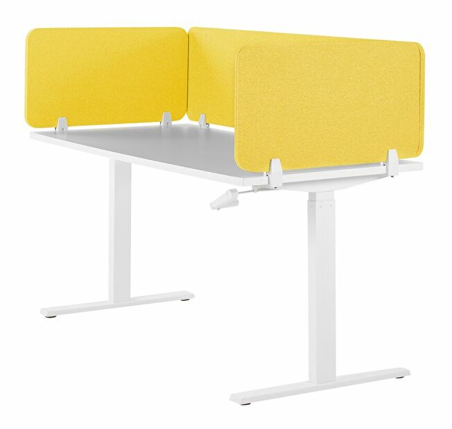 Panou separator birou 130 x 40 cm Walda (galben) 