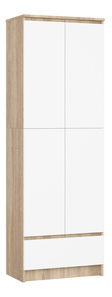 Polcos szekrény Renzo (sonoma tölgy + fehér)