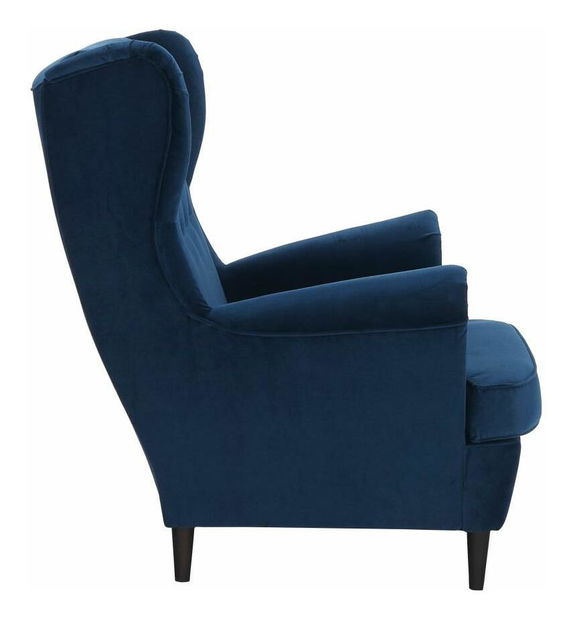 Fotoliu cu urechi Repetidas (albastru + nuc) 