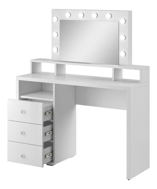 Toaletný stolík Dion Typ 49 (biely vysoký lesk)