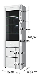 Vitrina Wanetta (bijela sjajna)