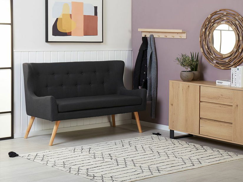 Pohovka dvojsedačka SABBY (čierna)