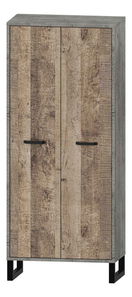 Dulap de haine Bennie (gri + Stejar nisipiu)