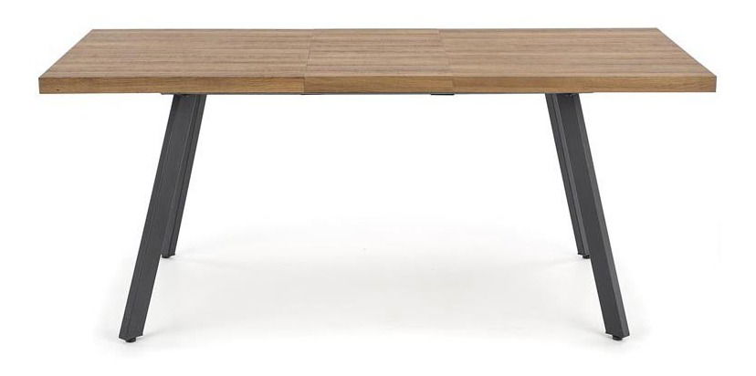 Blagovaonski stol na razvlačenje 140-180 cm Berig (tamno drvo + crna) (za 6 do 8 osoba)