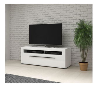 Masă TV Tashia Typ 41 (alb + alb ultralucios)