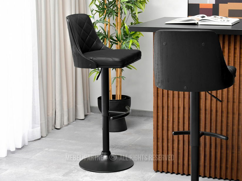 Scaun Haire (lemn negru + negru)