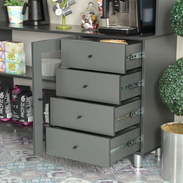 Kuhinjska vitrina Grandene 140 (antracit)