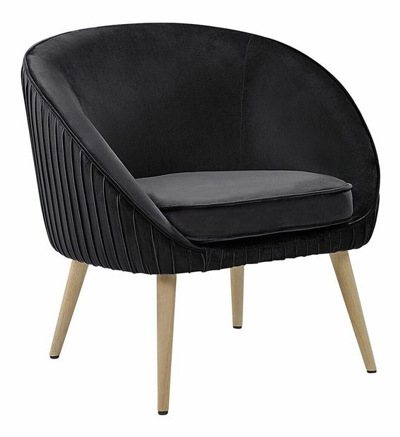 Fotel TOMSO (bársony) (fekete)