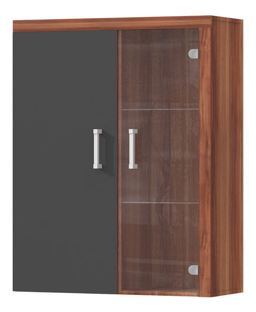 Vitrină Salford S4 (prun + grafit)